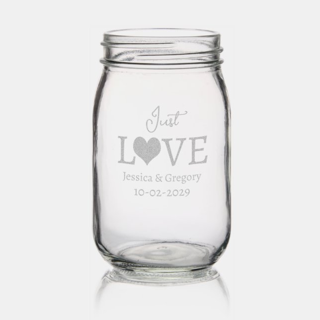 Just Love Mason Jar Wedding Centerpieces (Glassware)
