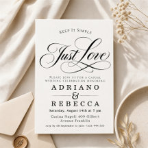 Just Love Minimalist Modern Wedding