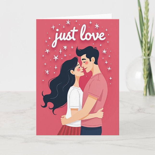 Just Love Modern Embrace Card (Front)