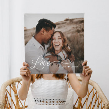 Just Love Personalized Photo Wrapped Canvas by berryberrysweet at Zazzle