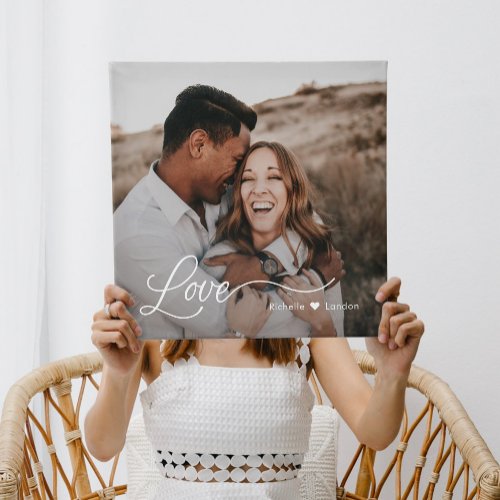 Just Love Personalized Photo Wrapped Canvas
