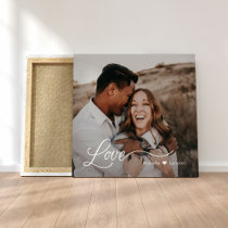 Just Love Personalized Photo Wrapped Canvas