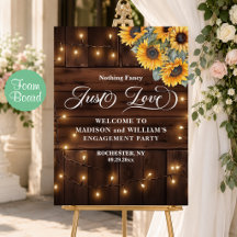 Just Love String Lights Engagement Party Welcome