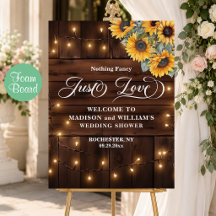 Just Love String Lights Wedding Shower Welcome