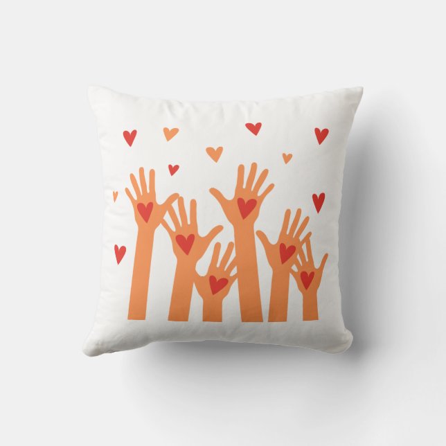 just love throw pillow (Back)