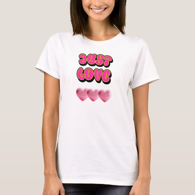 Just Love: Y2K 2000s Heart Tee (Front)