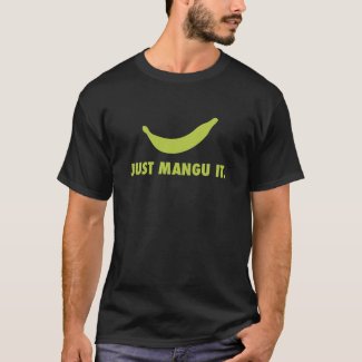 Just Mangu It T-Shirt - Men's Black Tee with Green