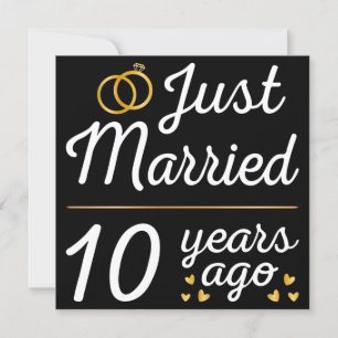 Just Married 10 Years Ago II Invitation