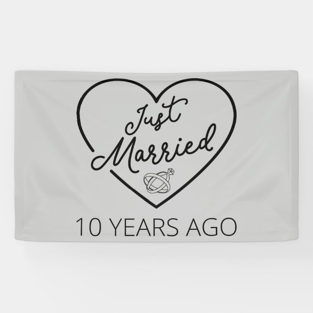 Just Married 10 Years Ago III Banner (Horizontal)
