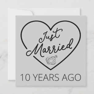 Just Married 10 Years Ago III Invitation