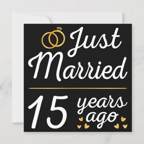 Just Married 15 Years Ago II Invitation