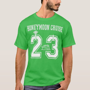 Just Married 2023 Honeymoon Cruise Newlyweds Wife  T-Shirt