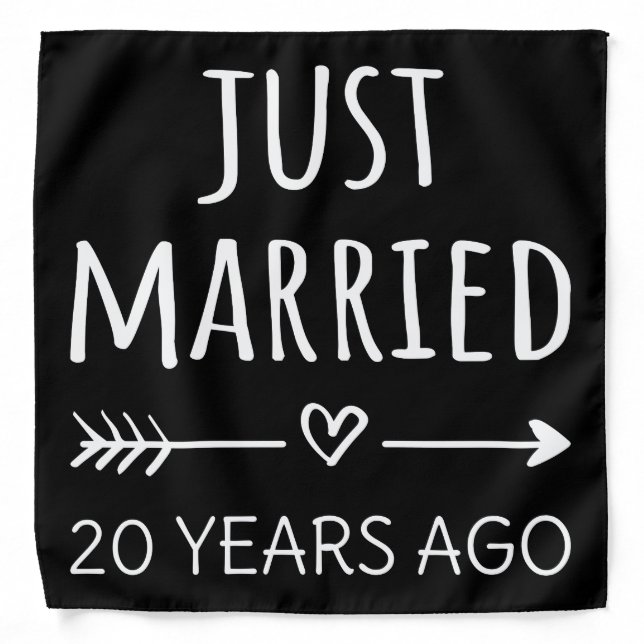 Just Married 20 Years Ago I Bandana (Front)