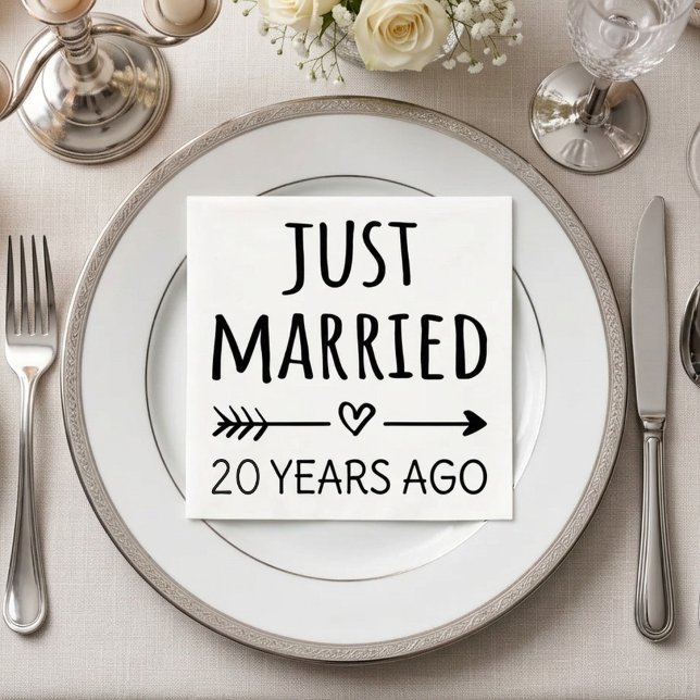 Just Married 20 Years Ago I Napkins (Creator Uploaded)