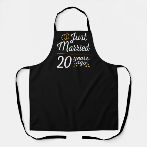 Just Married 20 Years Ago II Apron