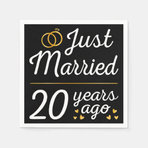 Just Married 20 Years Ago II Napkins