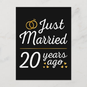 Just Married 20 Years Ago II Postcard