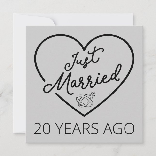 Just Married 20 Years Ago III Invitation (Front)
