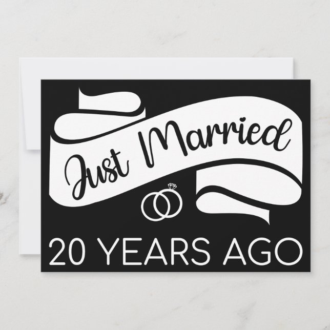 Just Married 20 Years Ago V Invitation (Front)