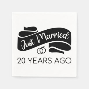 Just Married 20 Years Ago V Napkins