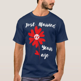 Just Married 22 Years Ago Family Wedding Wife Hus  T-Shirt