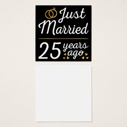 Just Married 25 Years Ago II (Front & Back)