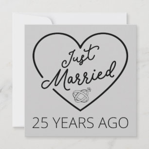 Just Married 25 Years Ago III Invitation