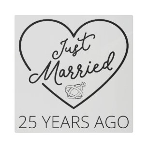 Just Married 25 Years Ago III Metal Print
