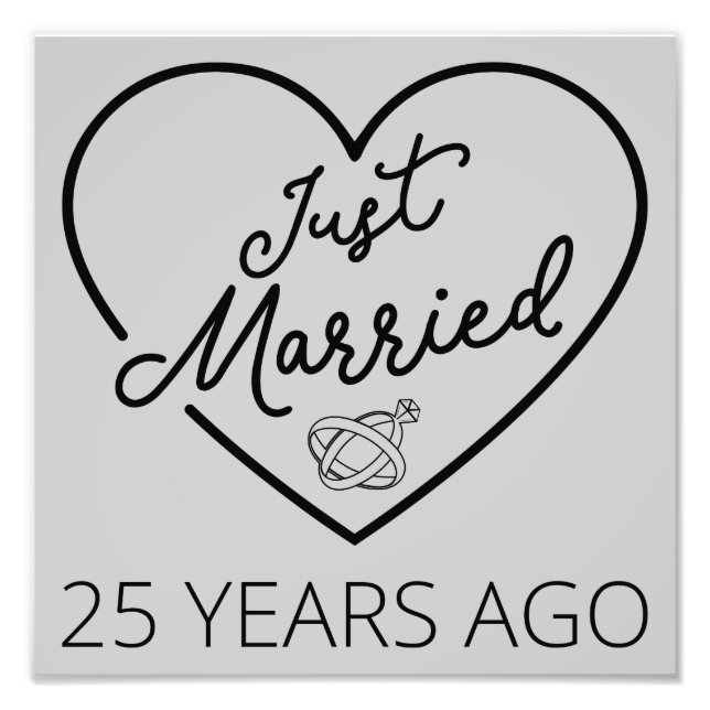 Just Married 25 Years Ago III Photo Print (Front)