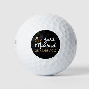 Just Married 25 Years Ago IV Golf Balls