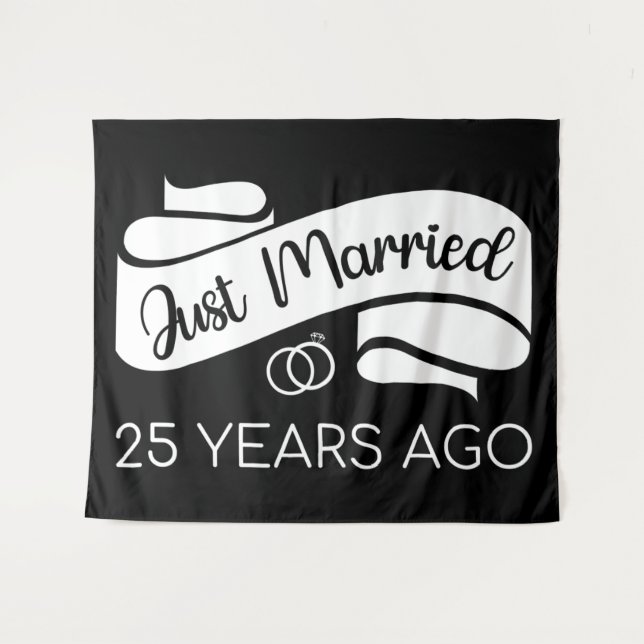Just Married 25 Years Ago V Tapestry (Front (Horizontal))