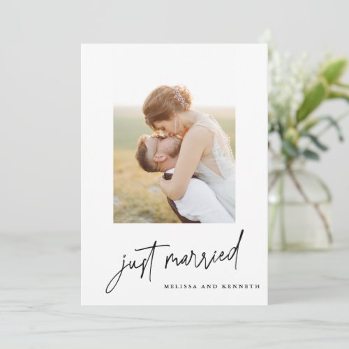 Just Married 2_Photo Wedding Elopement Announcement