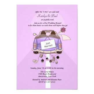 Just Married 2 Post Wedding Brunch Invitation