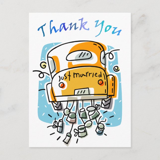 Just Married (2C) Thank You Card (Front)