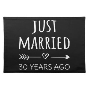 Just Married 30 Years Ago I Cloth Placemat