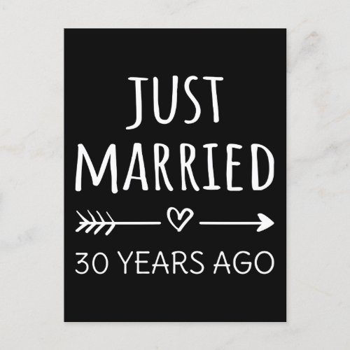 Just Married 30 Years Ago I Postcard