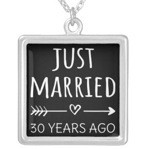 Just Married 30 Years Ago I Silver Plated Necklace