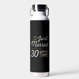 Just Married 30 Years Ago II Water Bottle