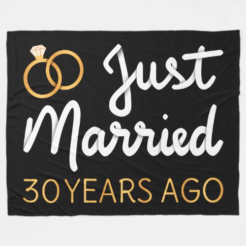 Just Married 30 Years Ago IV Fleece Blanket