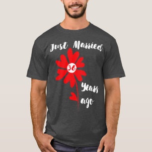 Just Married 36 Years Ago Family Wedding Wife Hus T-Shirt