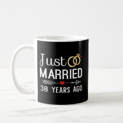 Just Married 38 Years Ago 38Th Anniversary For Coffee Mug