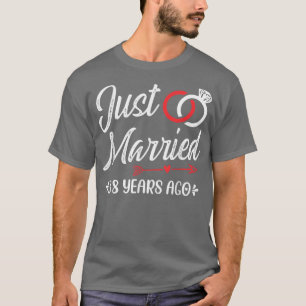 Just Married 38 Years Ago, Happy 38th Wedding Anni T-Shirt