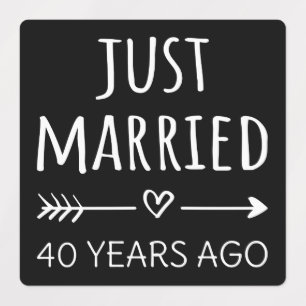 Just Married 40 Years Ago I Labels