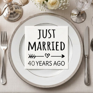  Just Married 40 Years Ago I Napkins