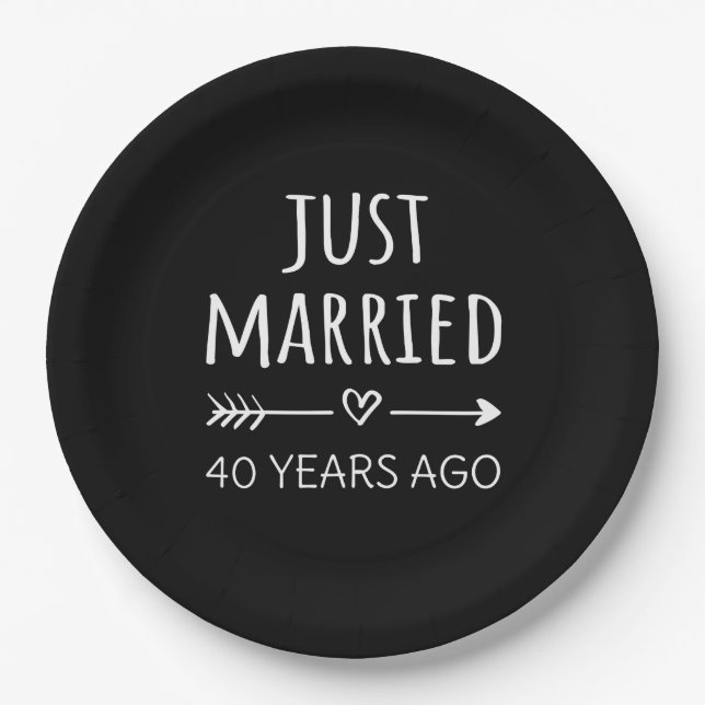  Just Married 40 Years Ago I Paper Plates (Front)