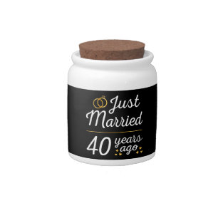 Just Married 40 Years Ago II Candy Jar