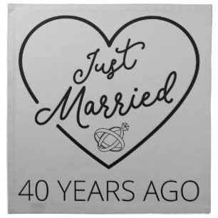 Just Married 40 Years Ago III Cloth Napkin