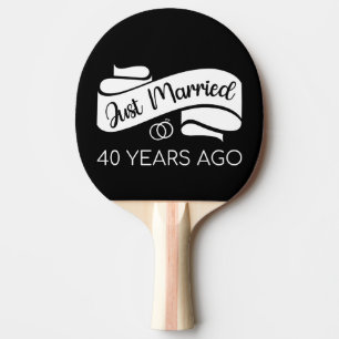 Just Married 40 Years Ago V Ping Pong Paddle