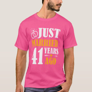 Just Married 41 Years Ago 41st Wedding Anniversary T-Shirt
