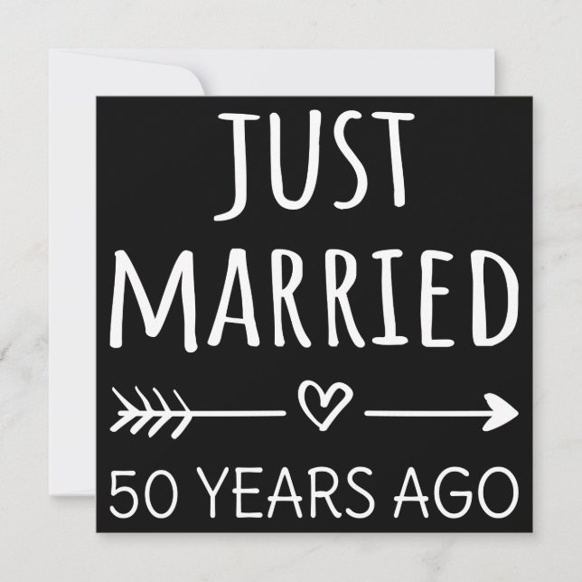 Just Married 50 Years Ago I Invitation (Front)